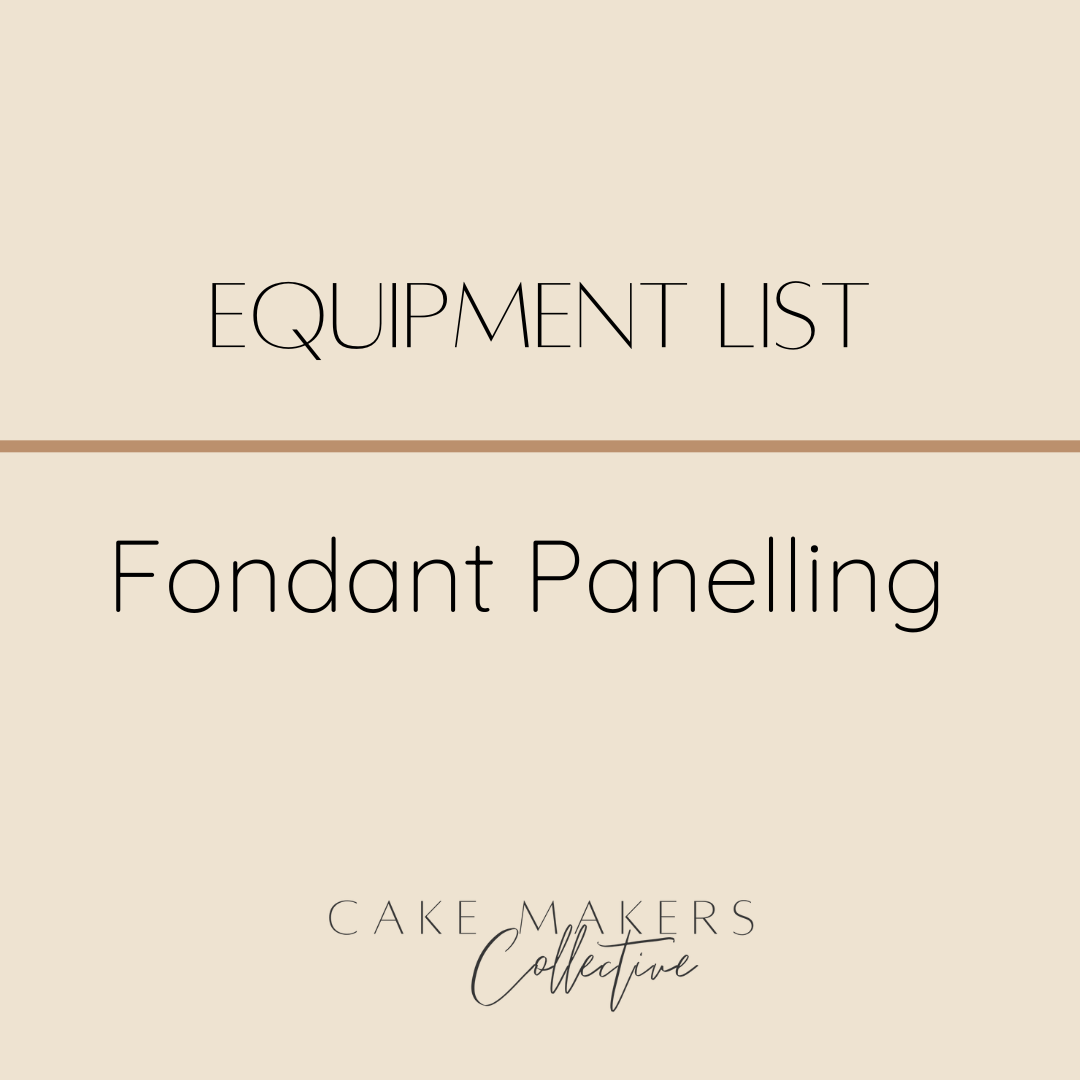 Equipment list - Fondant panelling