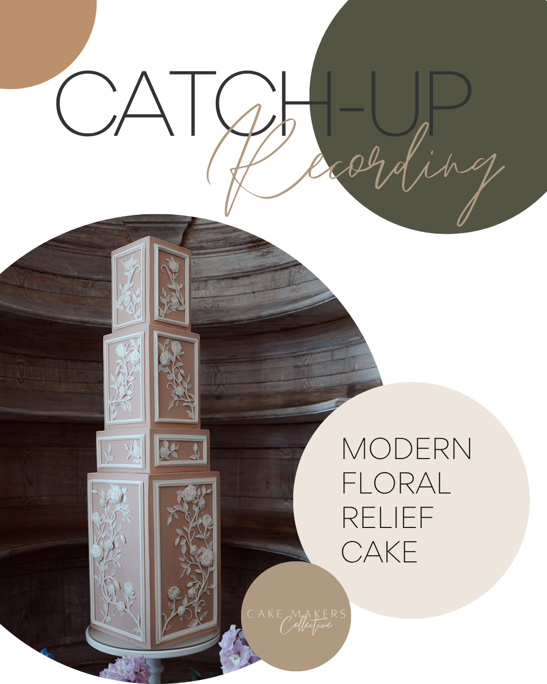 Modern Floral relief cake Design  - CATCH-UP RECORDING