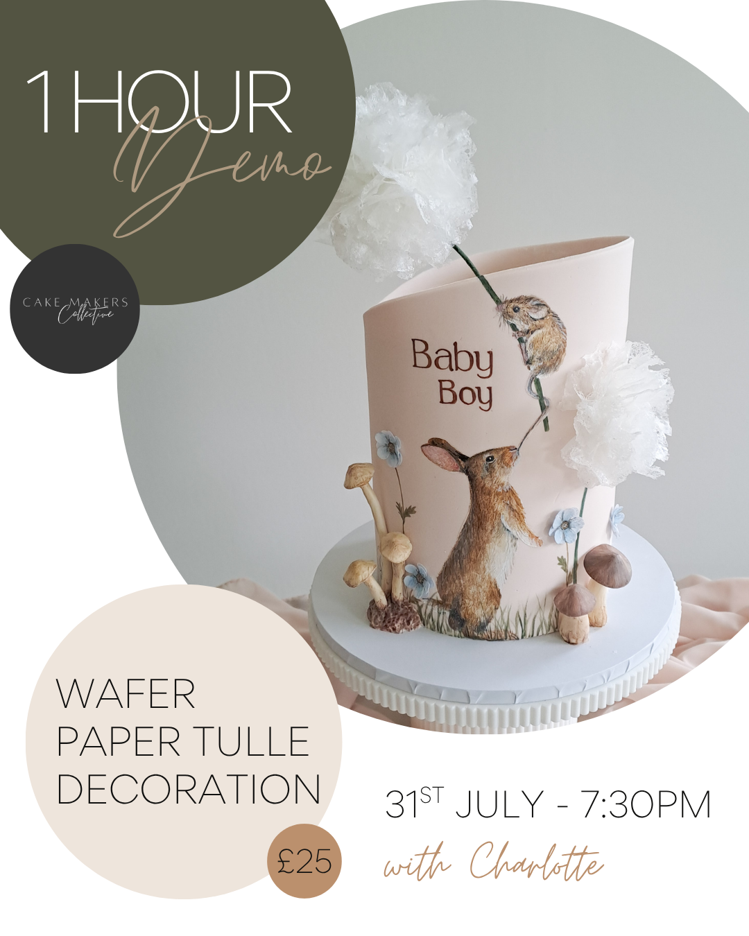 Wafer Paper Tulle Decorations -  31st July 2025